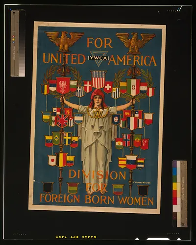 For united America YWCA division for foreign born women / C. Howard Walker Carey Print Lith. N.Y.