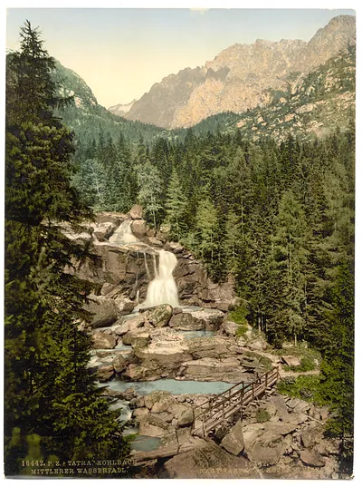Great Kohlbach Middle Waterfall Tatra Austro-Hungary