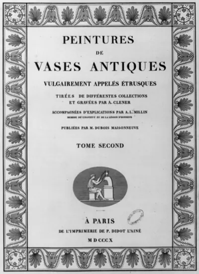 [Title page of A.L. Millin, Peintures des Vases Antiques: Tome Second]