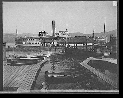 [Lake George, N.Y., the Sagamore boat landing]