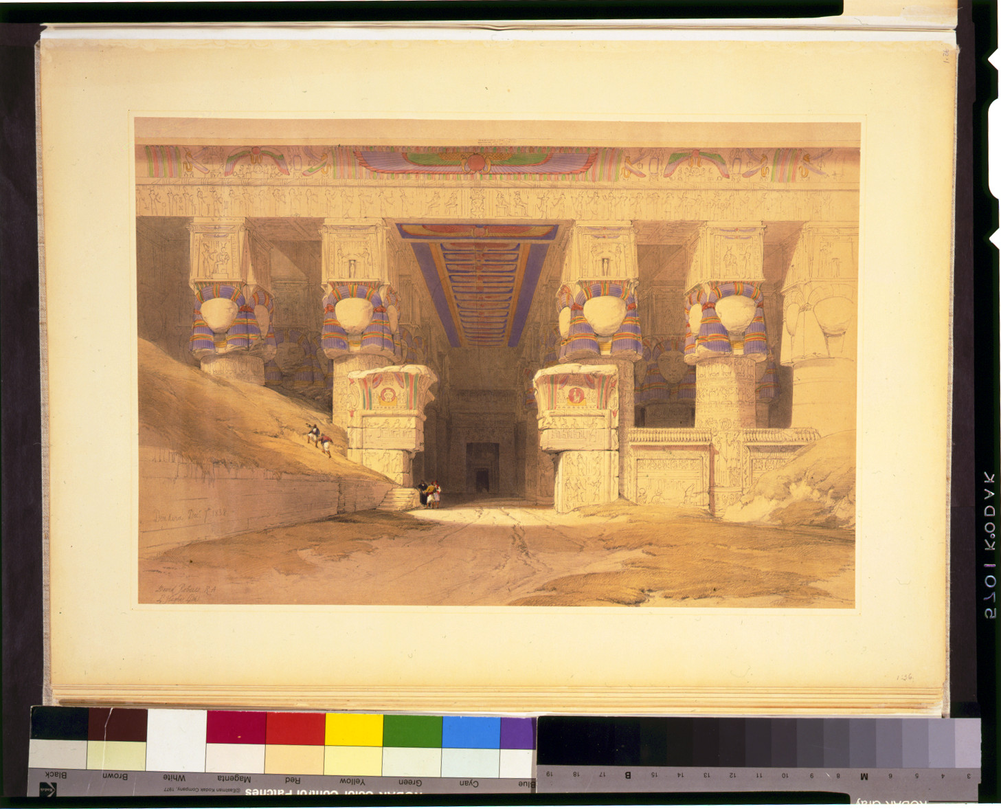 Dendera Decr 7th 1838 / David Roberts, R.A., [published between 1846 and 1849] — antique lithograph