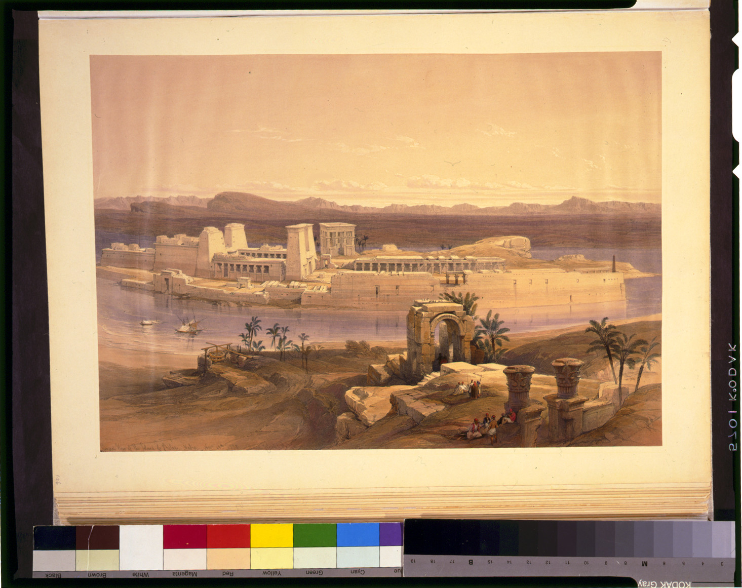General view of the island of Philae Nubia Nov 18th 1838 / David Roberts, R.A., [published between 1846 and 1849] — antique lithograph