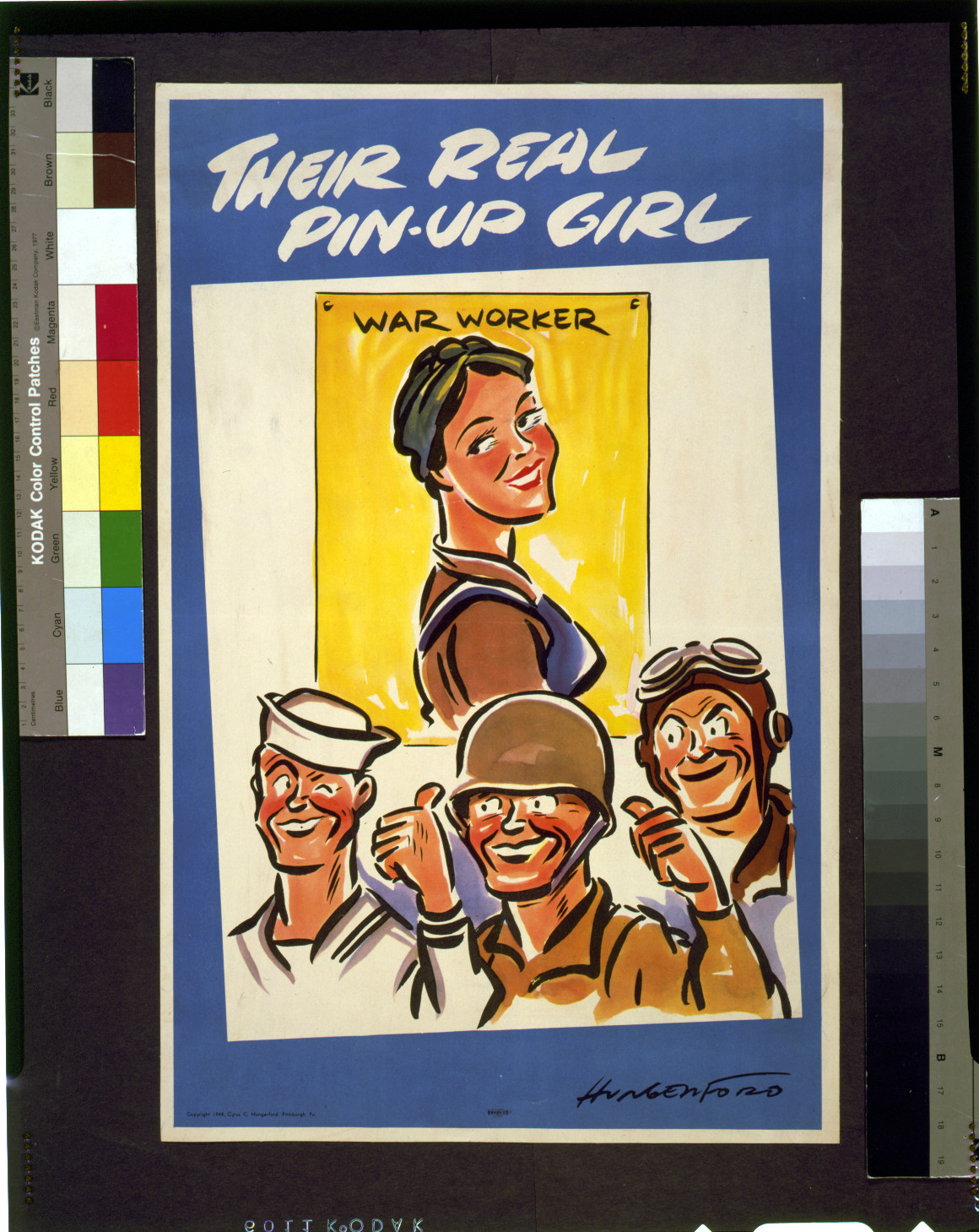Their real pin-up girl / Hungerford., c1944. — vintage poster