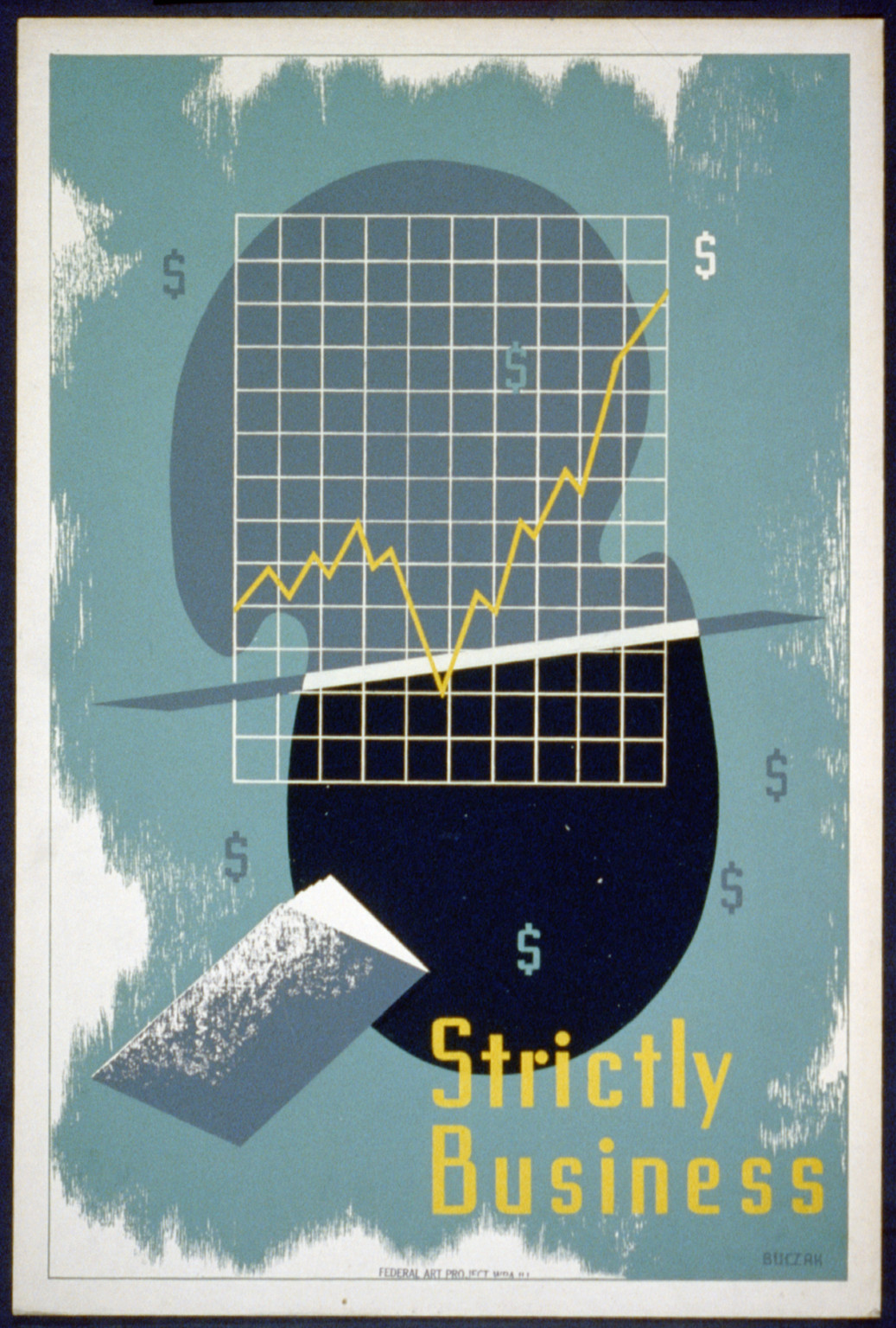 Strictly business / Buczak., 1936 — vintage poster