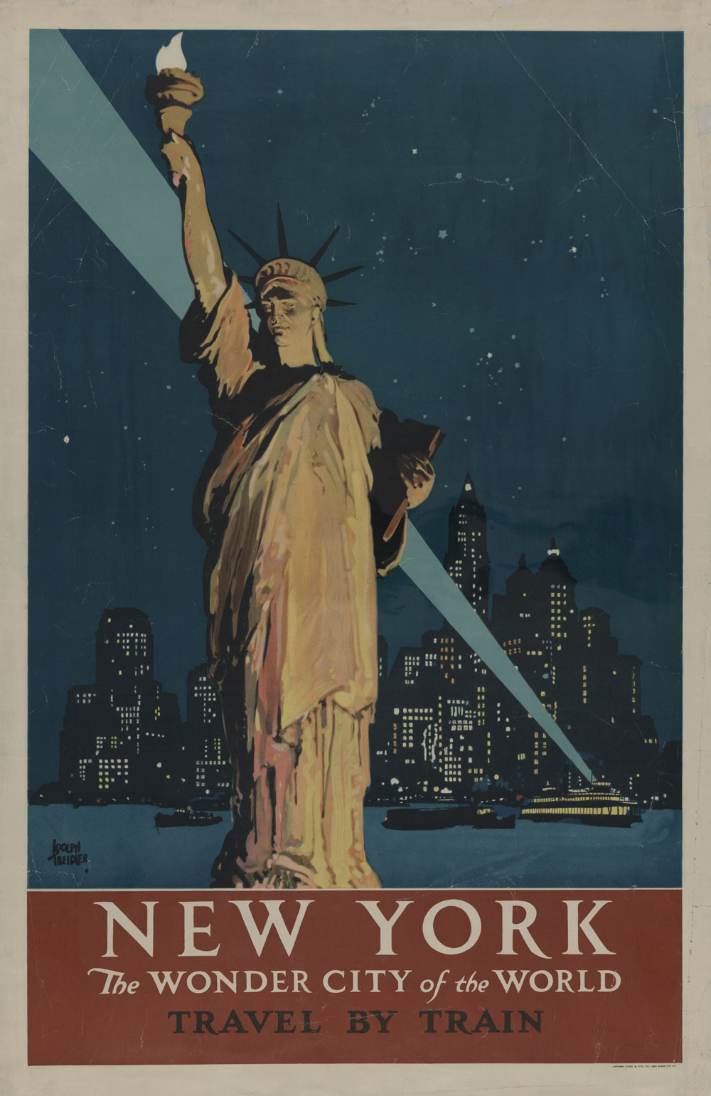 New York, The Wonder City of the World, Travel by Train — historic image