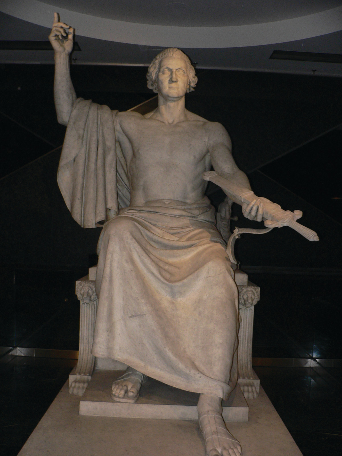 George Washington Sculpture, c. 1841 — historic photograph
