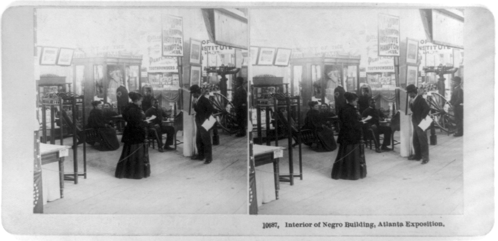 Interior of Negro building Atlanta Exposition, 1896 — historic image