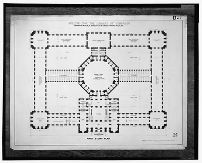 [Library of Congress, Washington, D.C. First story plan, D series]