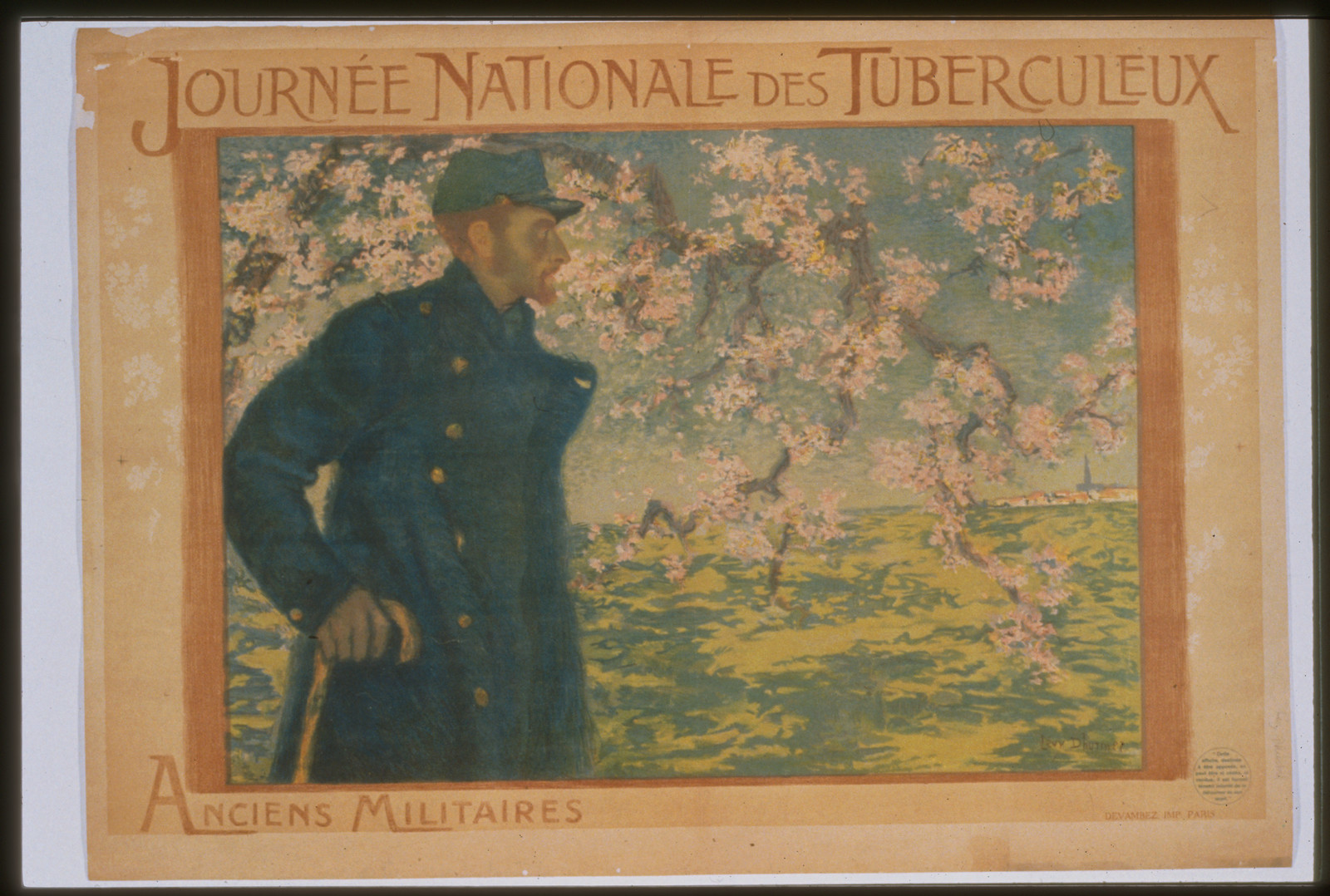 Journeacute Nationale des Tuberculeux. Anciens Militaires, 1917 — vintage poster