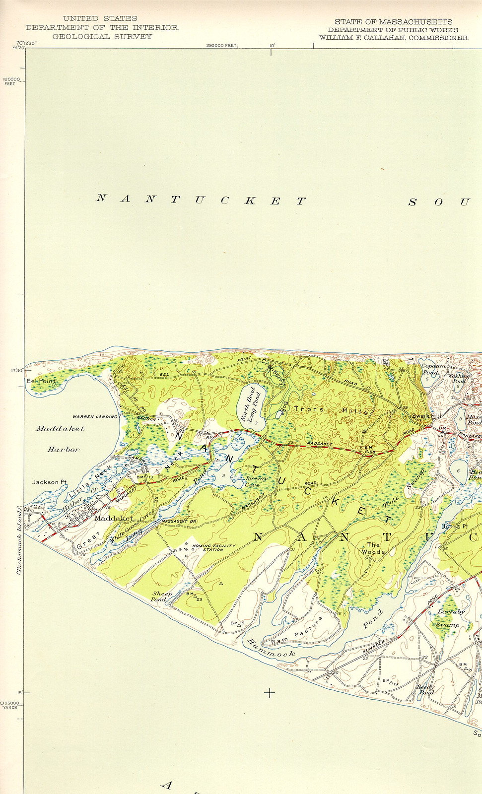nntc 51 nw, Massachusetts — antique map