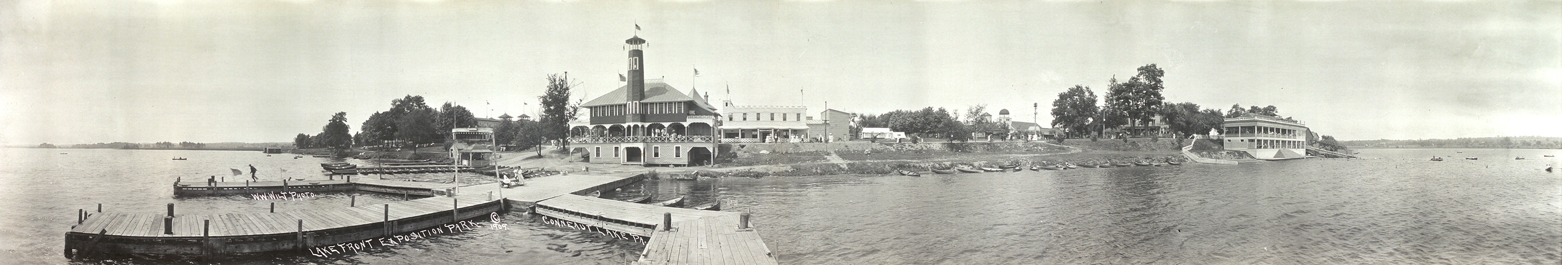 Lakefront, Conneaut Lake, Pennsylvania, 1909, 1909 — historic image