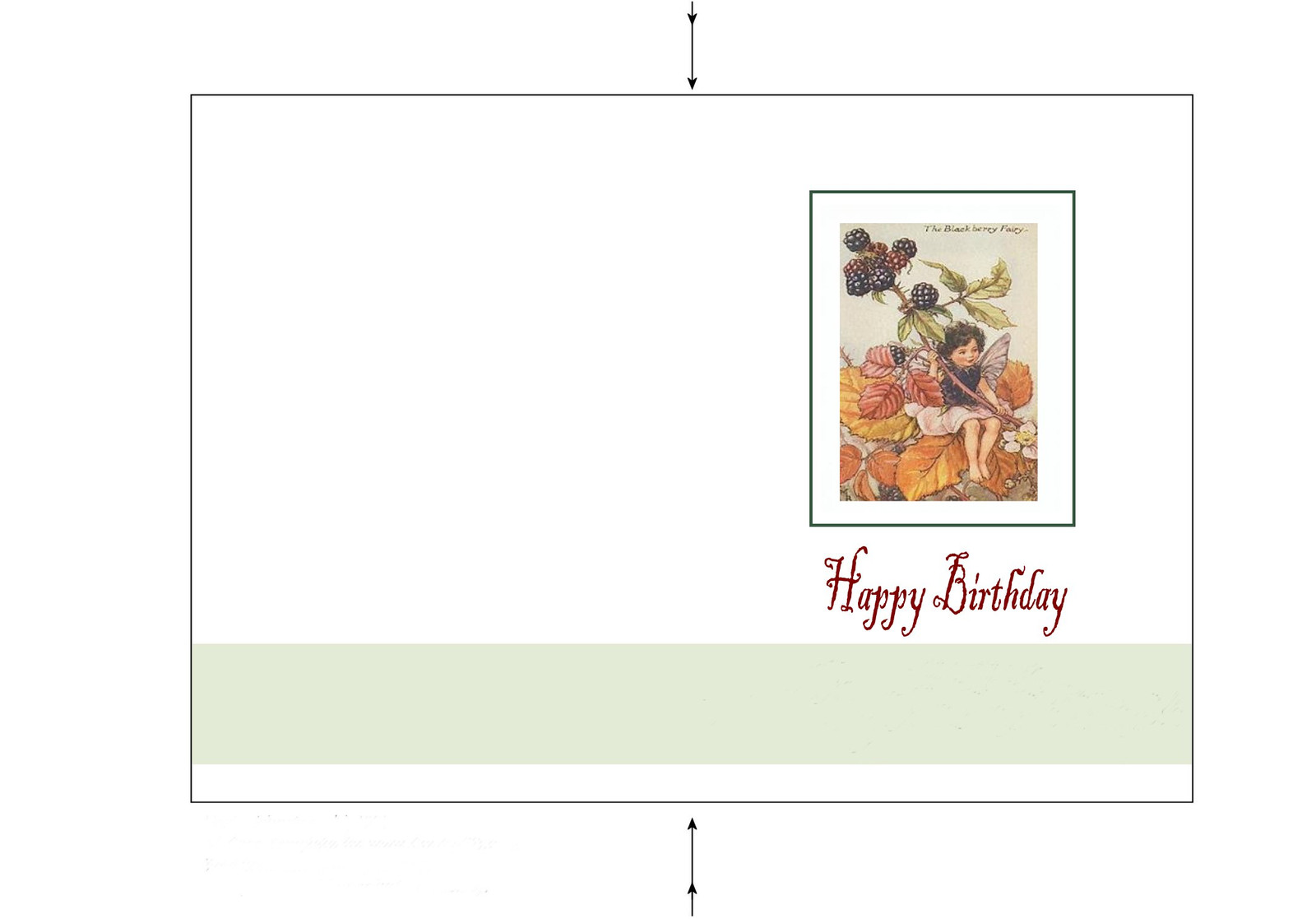 Blackberry Fairy Card Topper — historic image