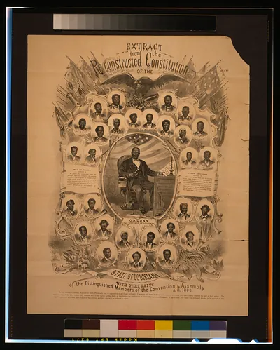 Extract from the reconstructed Constitution of the state of Louisiana, with portraits of the distinguished members of the Convention & Assembly, A.D. 1868