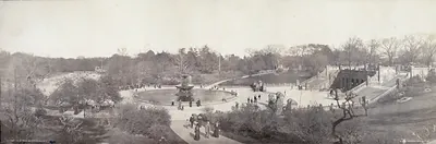 Bethesda Terrace and Fountain, Central Park, panoramic photograph