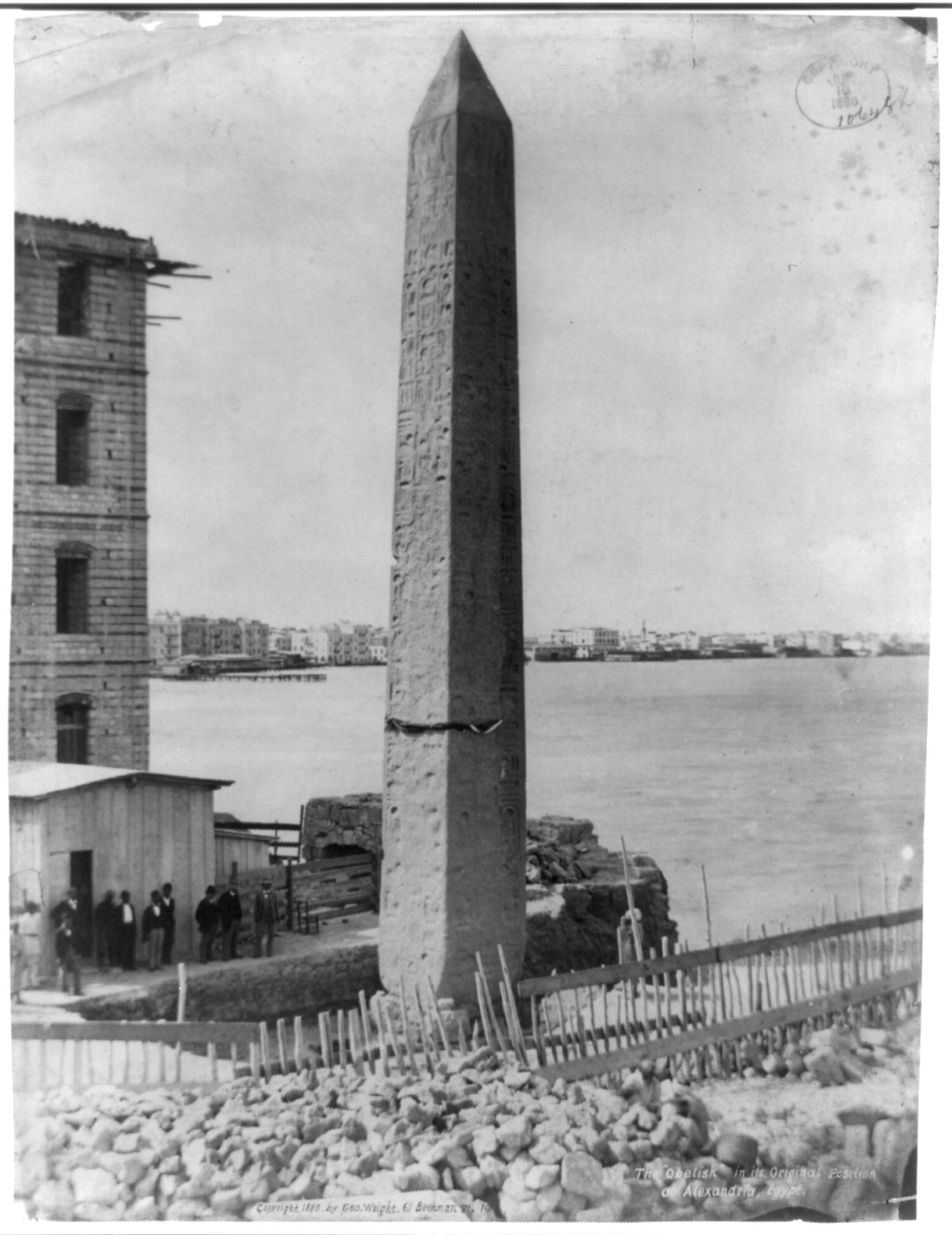 Antique Photo Print - The Obelisk in its original position — historic print
