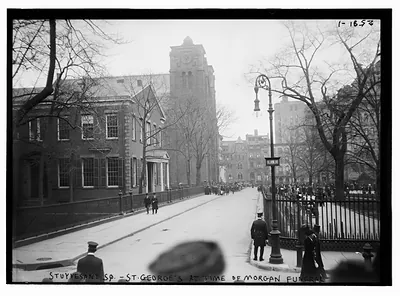 Stuyvesant Sq. - St. Geo's at time of Morgan funeral