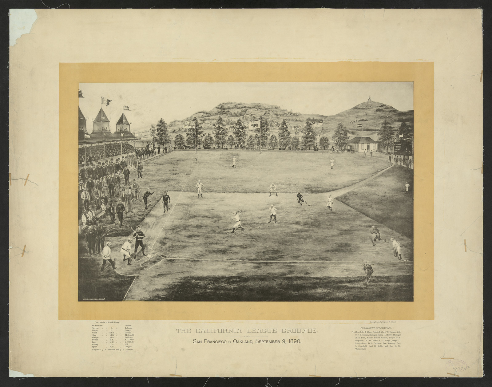The California League Grounds, San Francisco vs Oakland, September 9, 1890 — historic image