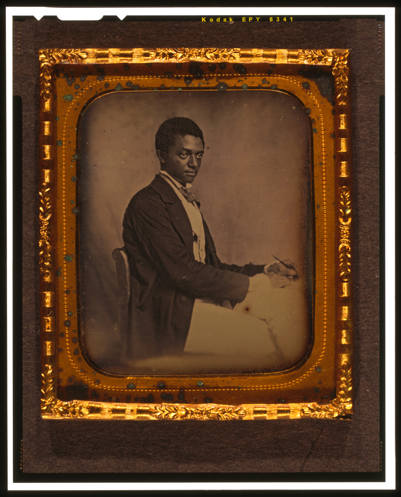 [James B. Yates, three-quarter length portrait, three-quarters view, seated in chair at desk], [between 1856 and 1860] — historic photograph