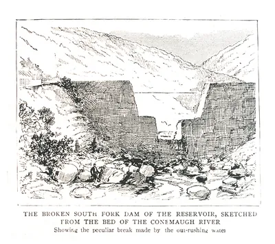 Johnstown Flood London Print 1889 C, Pennsylvania