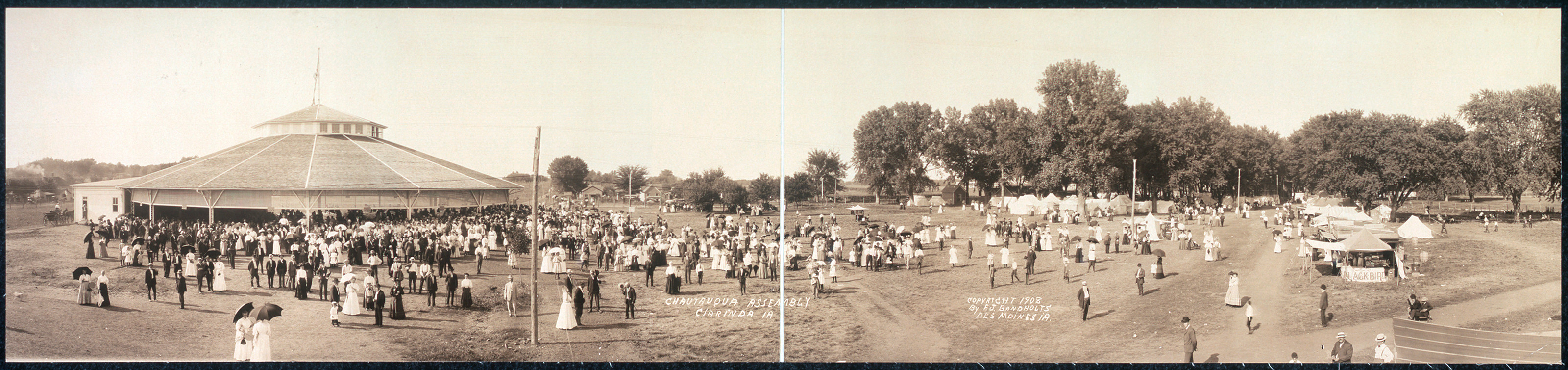 Chautauqua Assembly, Clarinda, Iowa, 1908, 1908 — historic image