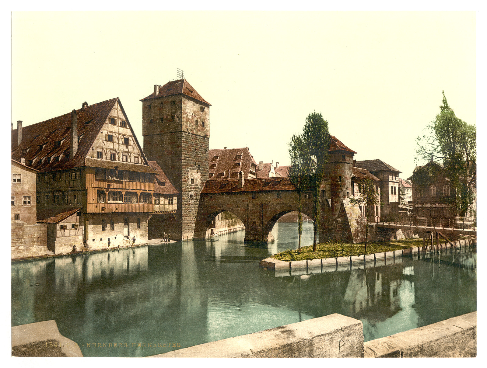 Hangman Bridge Nuremberg Bavaria Germany, [between ca. 1890 and ca. 1900]. — historic print