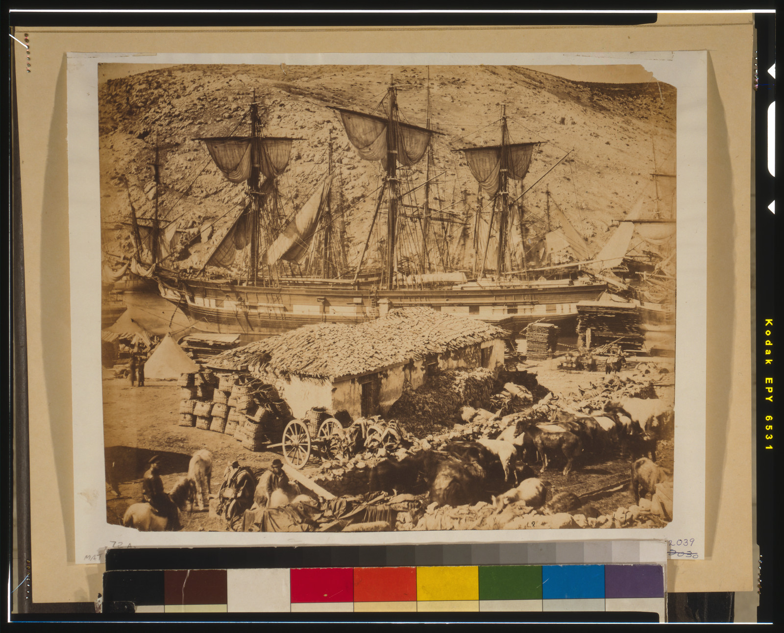 Balaklava harbour, the cattle pier, [1855] — historic photograph
