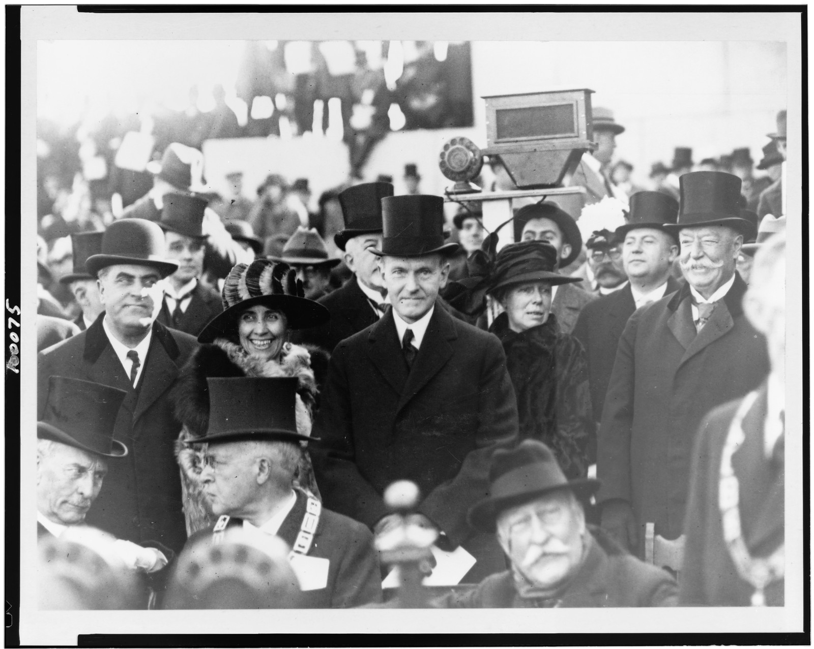 Coolidge lays cornerstone of Masonic Memorial to George Washington, 1923 Nov. — historic photograph