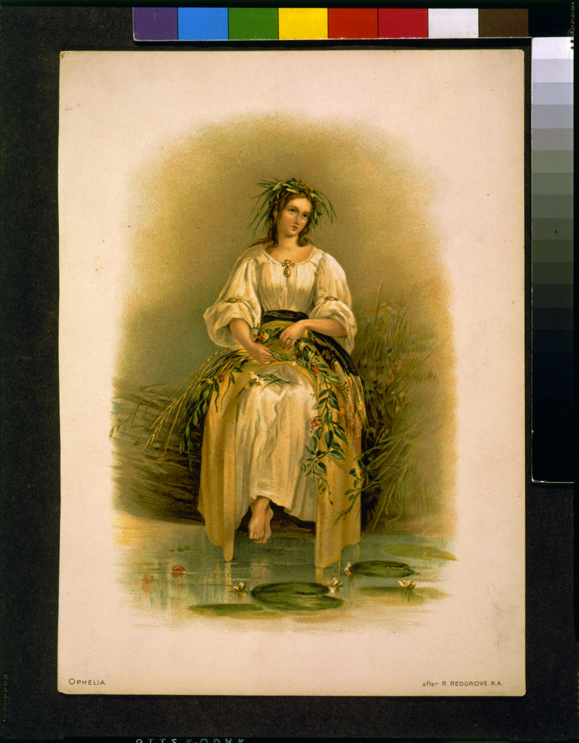 Ophelia / after R. Redgrove, R.A., [between 1880 and 1900] — antique lithograph