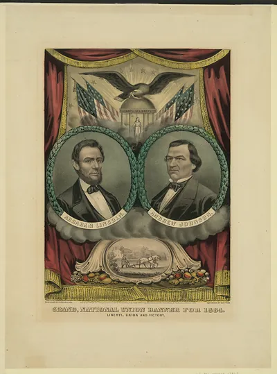 Grand, National Union Banner for 1864, Liberty, Union and Victory