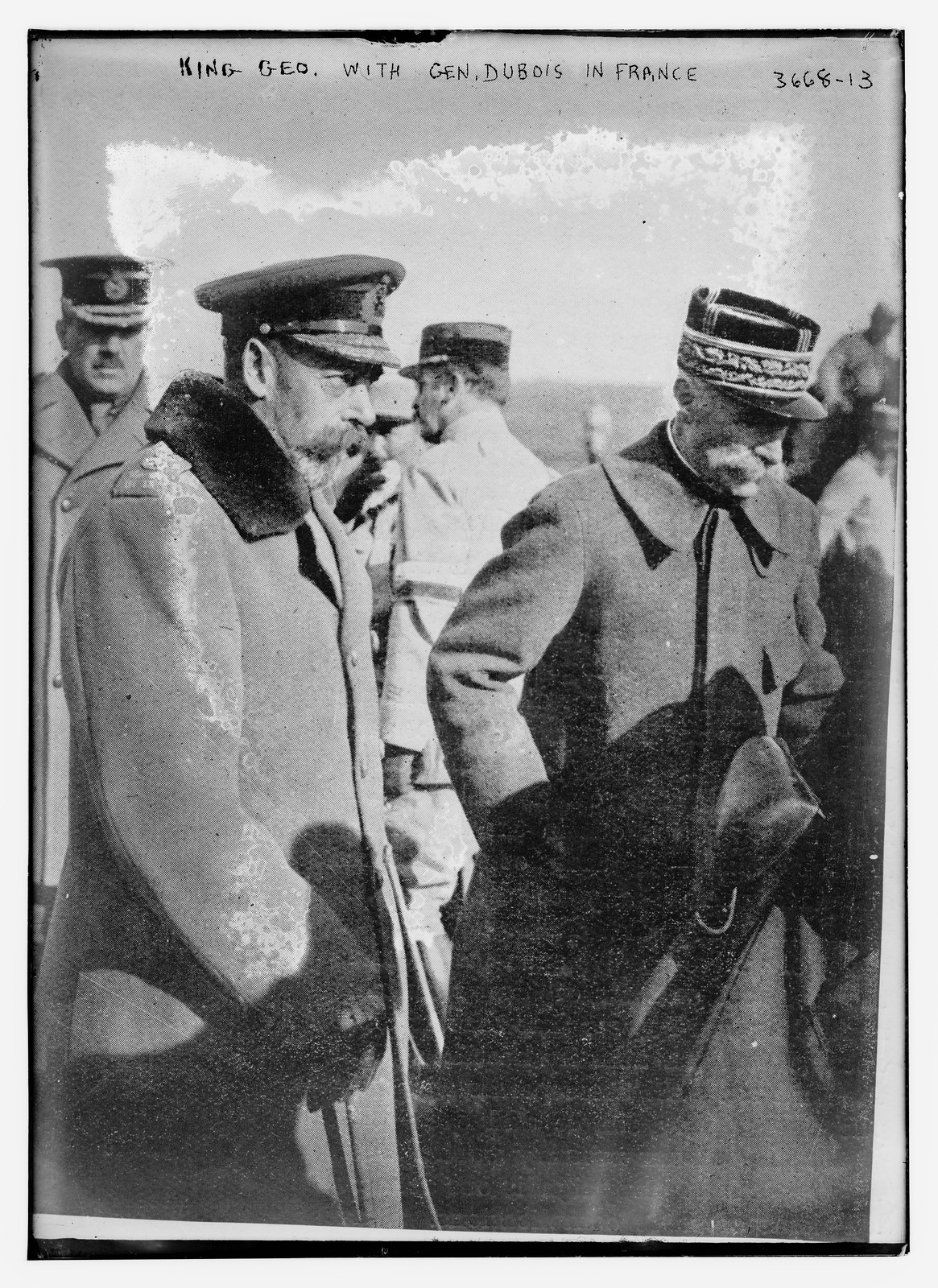 King George with Gen. Dubois in France, n/a — historic photograph