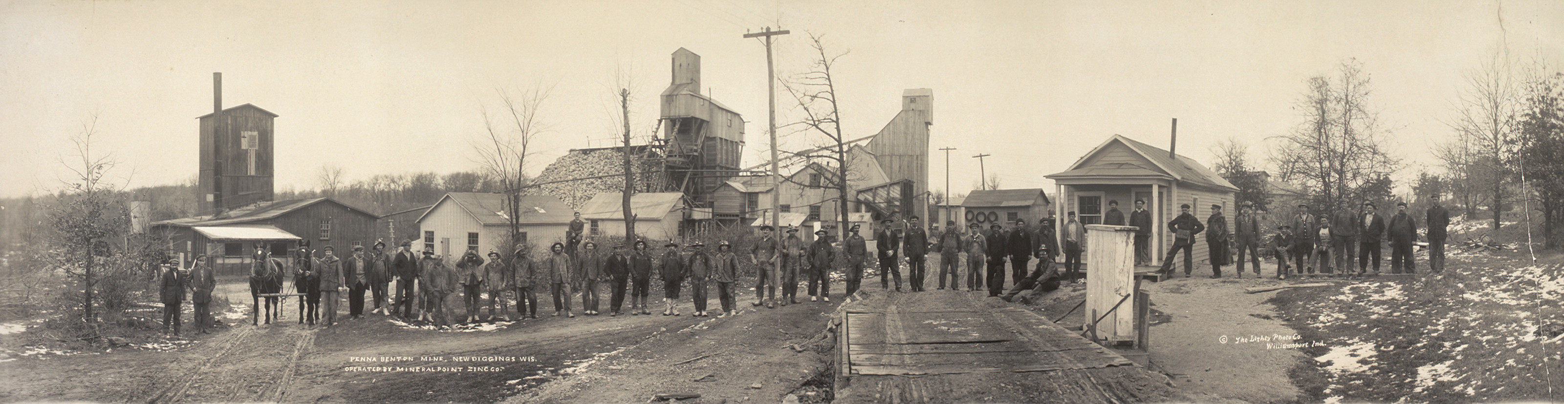 Penna Benton Mine, New Diggings, Wisconsin, 1915, 1915 — historic image