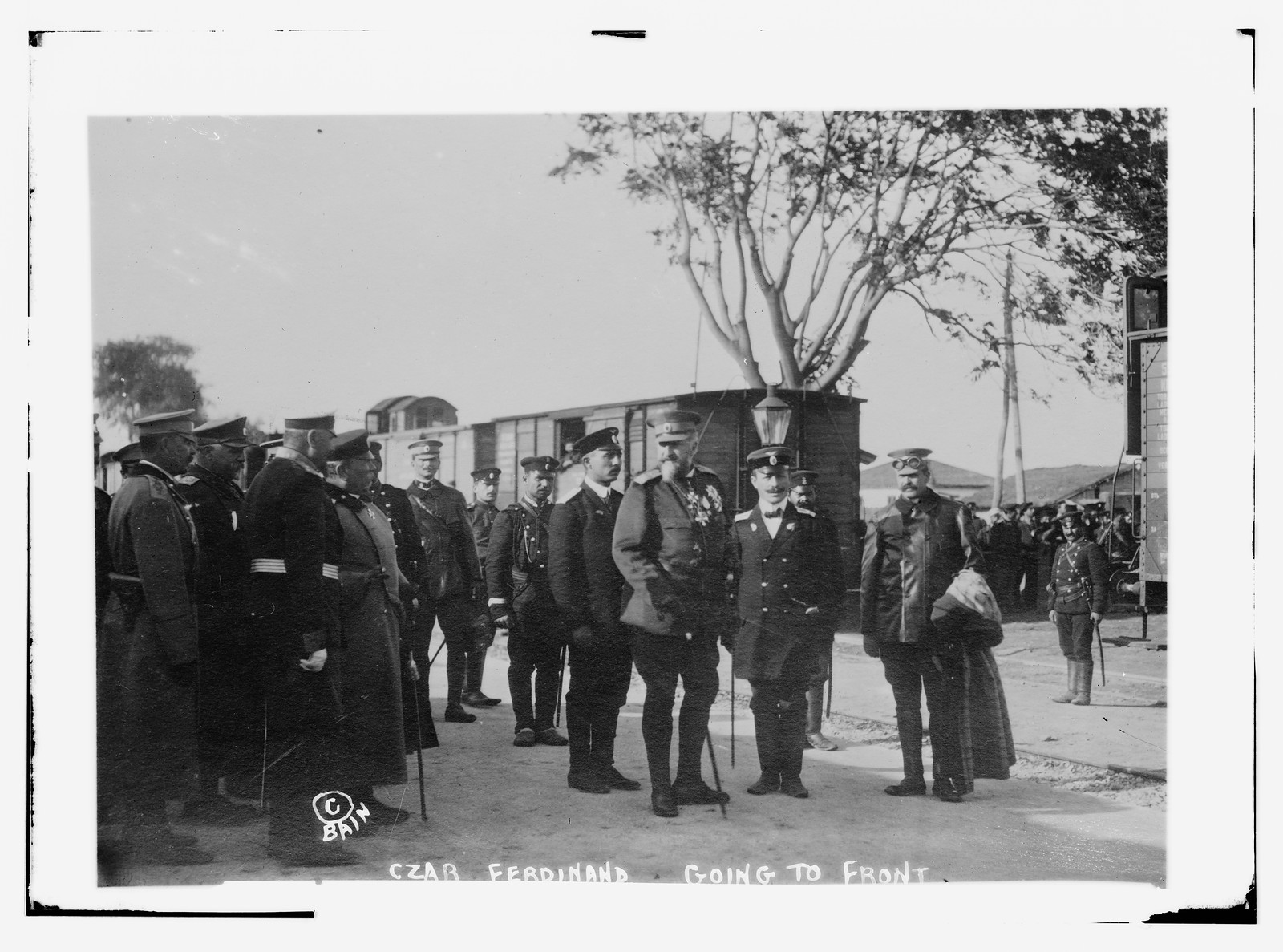 Czar Ferdinand going to front, n/a — historic photograph