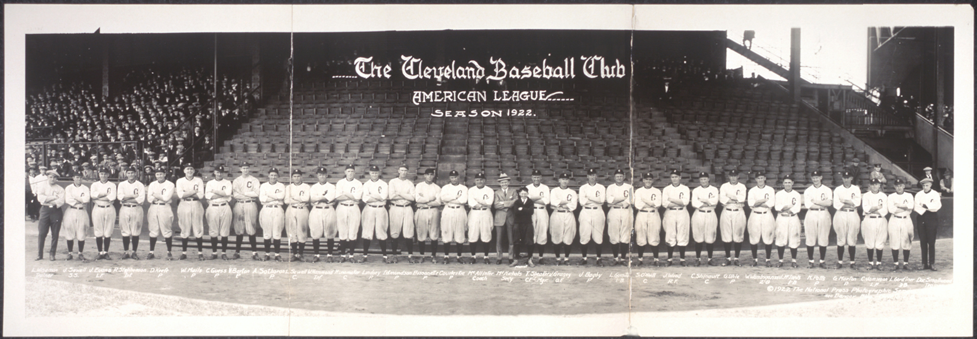 Cleveland Baseball Club, Ohio, 1922, 1922 — historic image