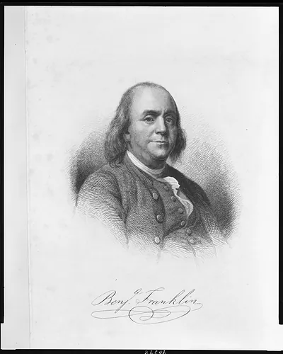 [Benjamin Franklin, half-length portrait, facing right]
