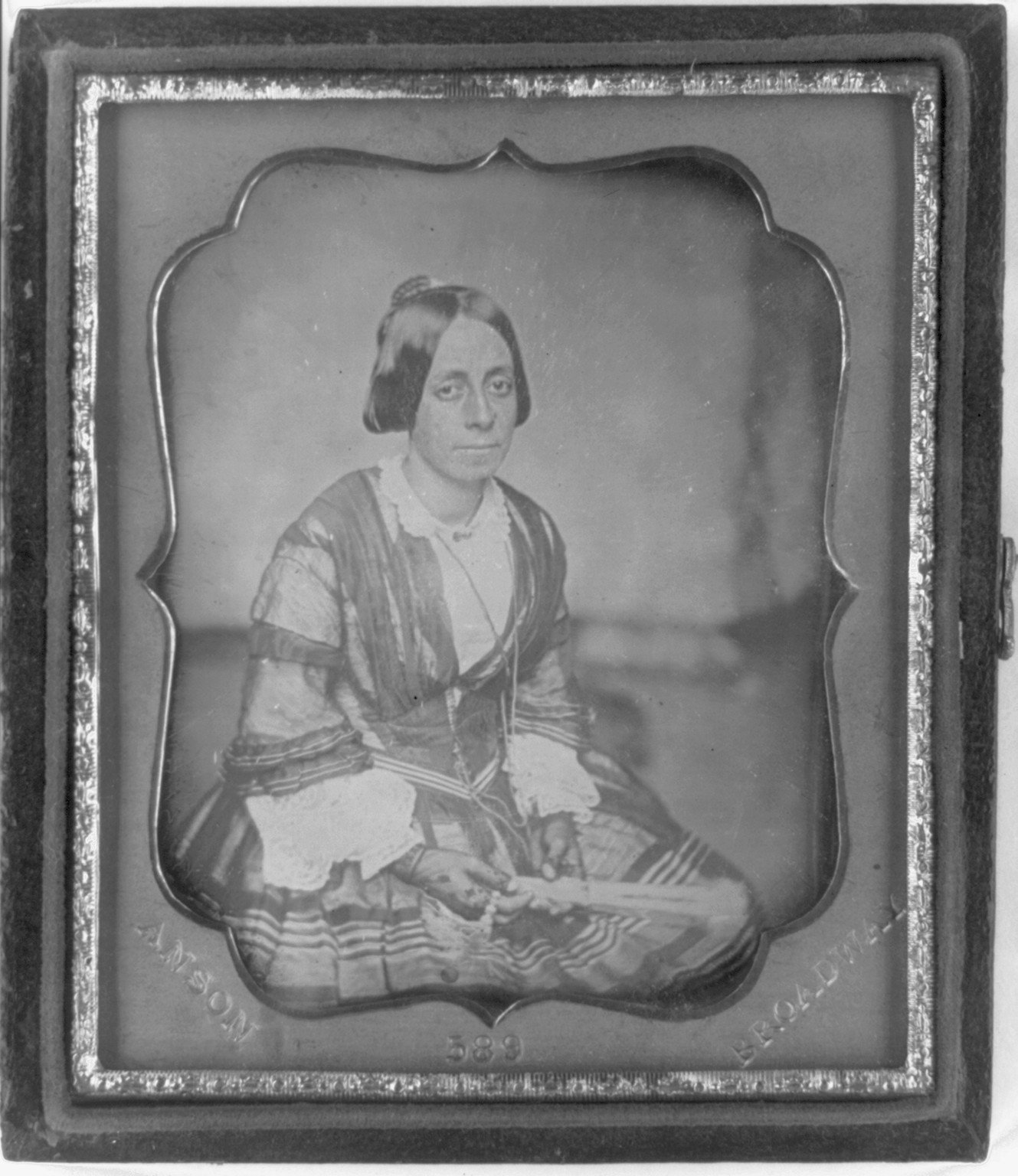 [Jane Roberts, three-quarter length portrait of a woman, full face], [between 1851 and 1860] — historic photograph