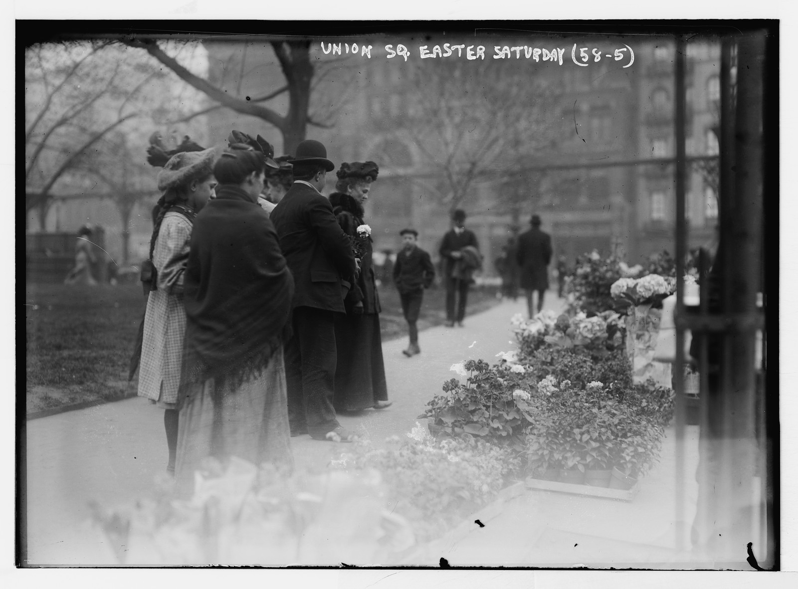 Easter flowers for sale in Union Square on Easter Sunday, New York, 4/18/08. — historic photograph