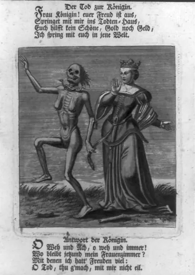 Der Tod zur Königin. Frau Königin! euer Freud ist aus, springet mit mir ins Todtenhaus, ... / Chovin s.