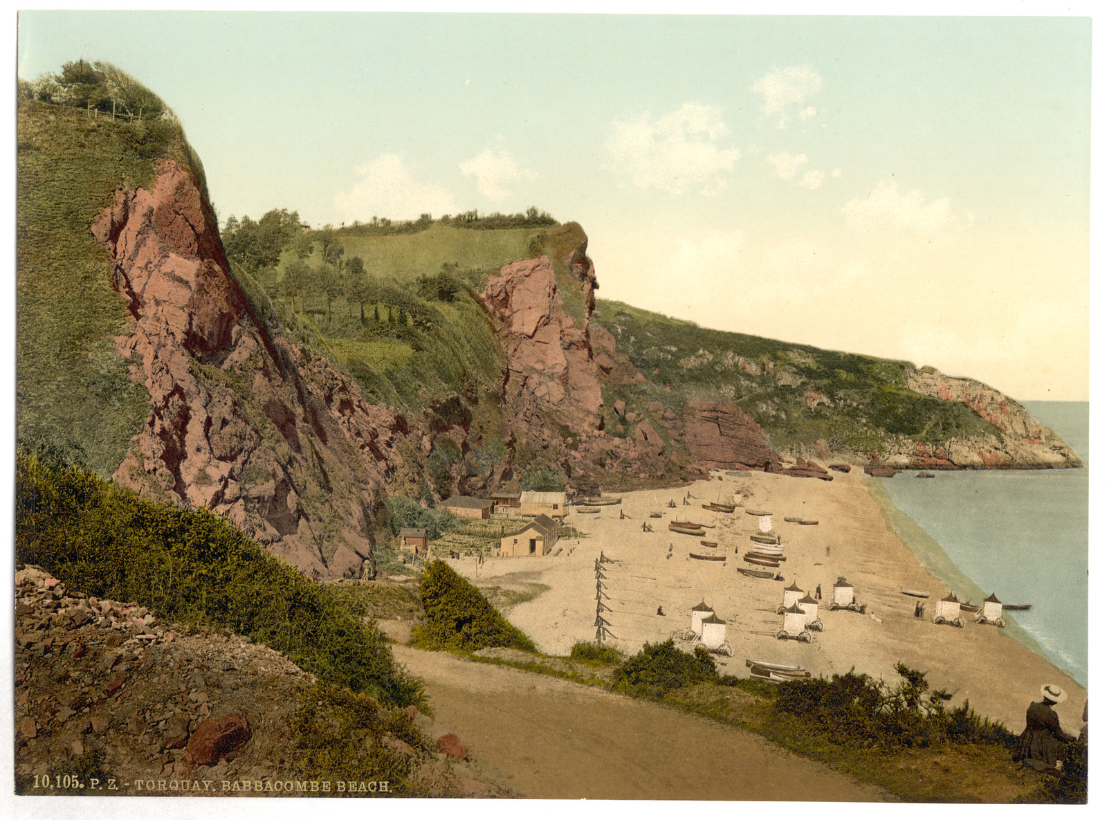 Babbacombe Beach Torquay England, [between ca. 1890 and ca. 1900]. — historic print