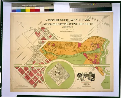 Massachusetts Avenue Park and Heights, Washington, D.C. map