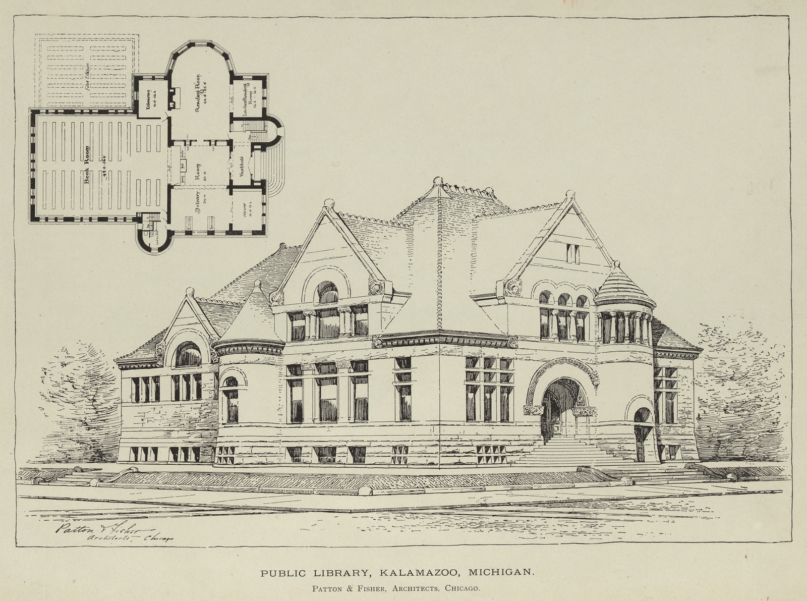Public Library, Kalamazoo, Michigan — historic image