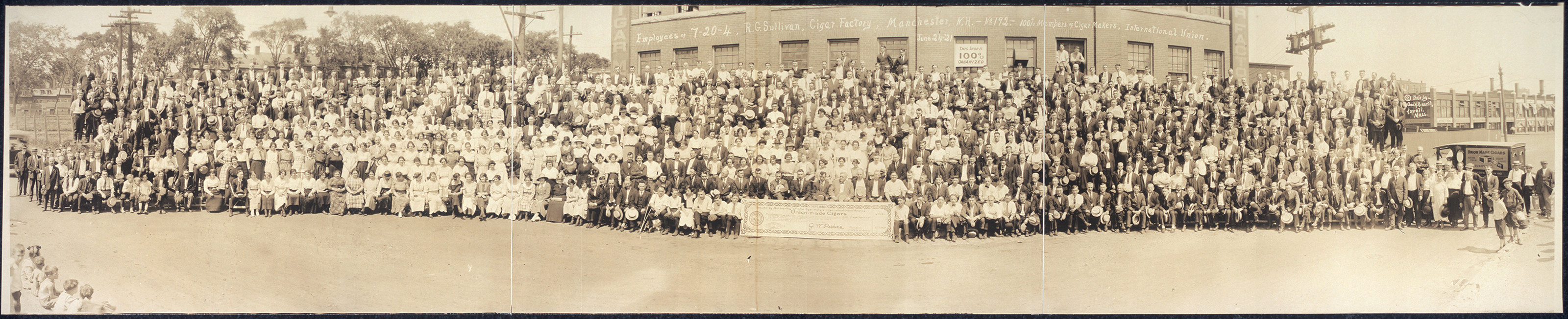 Sullivan Cigar Factory Manchester, New Hampshire, 1921, 1921 — historic image
