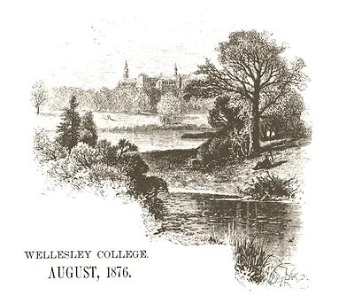 Wellesley College From Harpers Weekly 1876, Massachusetts