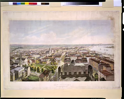 New Orleans from St. Patrick's Church 1852 / J.W. Hill & Smith, del. ; lith. par B.F. Smith, Jr.