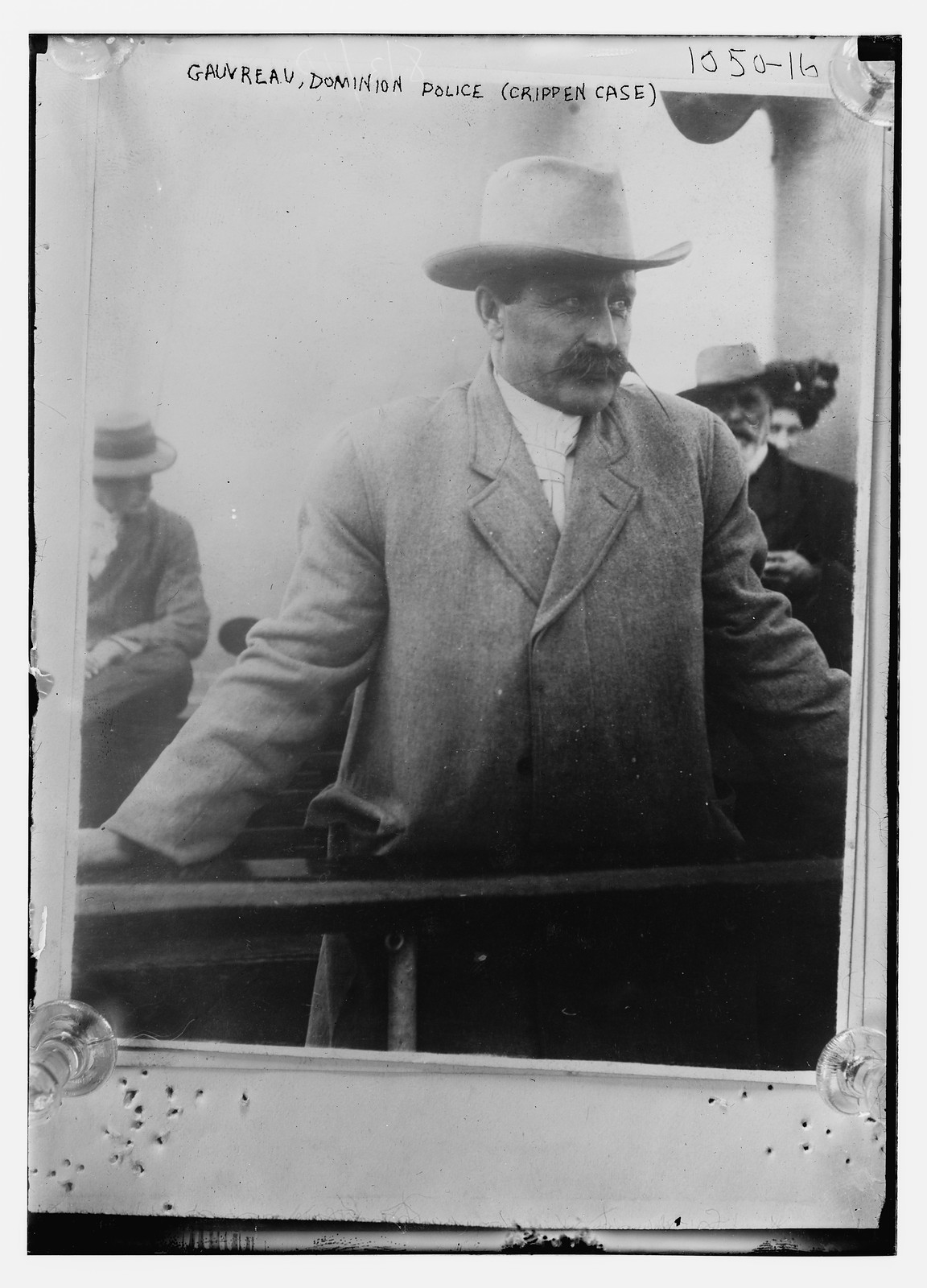 Gauvreau of the Dominion police during the Crippen case, 8/3/10. — historic photograph