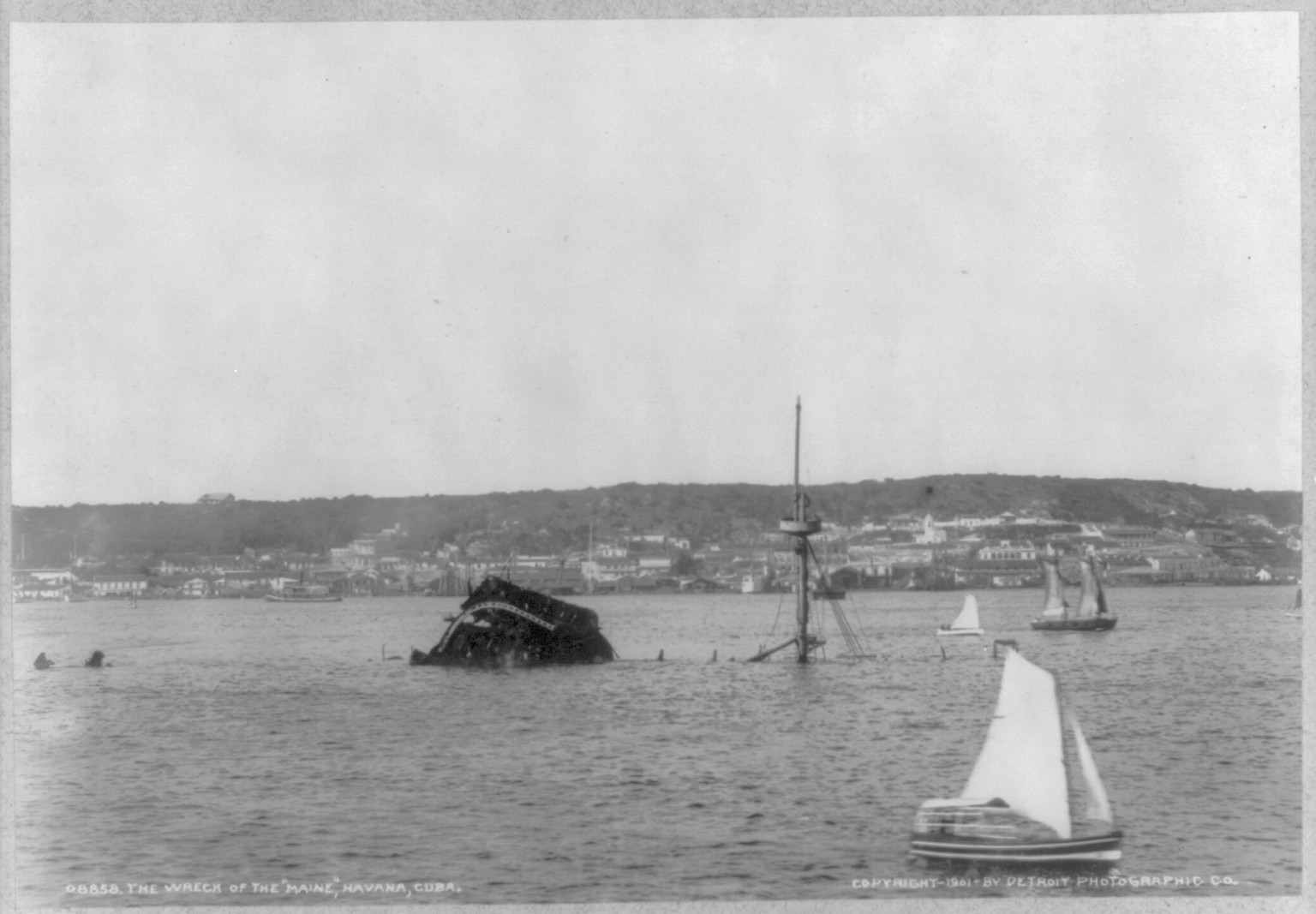 The wreck of the MAINE, Havana, Cuba — historic photograph