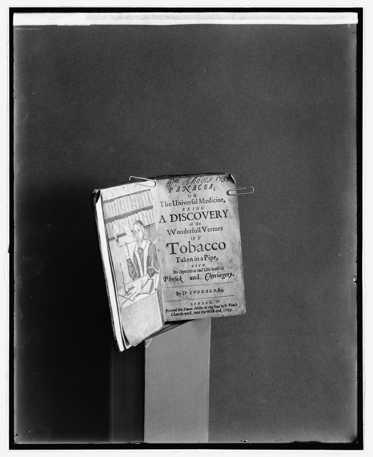 [The Wonderful Virtues of Tobacco -Simon Miller], [between 1918 and 1928] — historic photograph