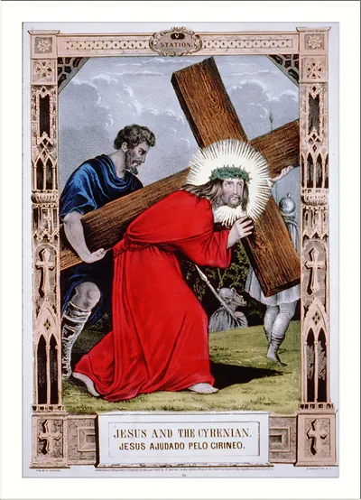 Jesus and the Cyrenian / Jesus ajudado pelo Cirineo