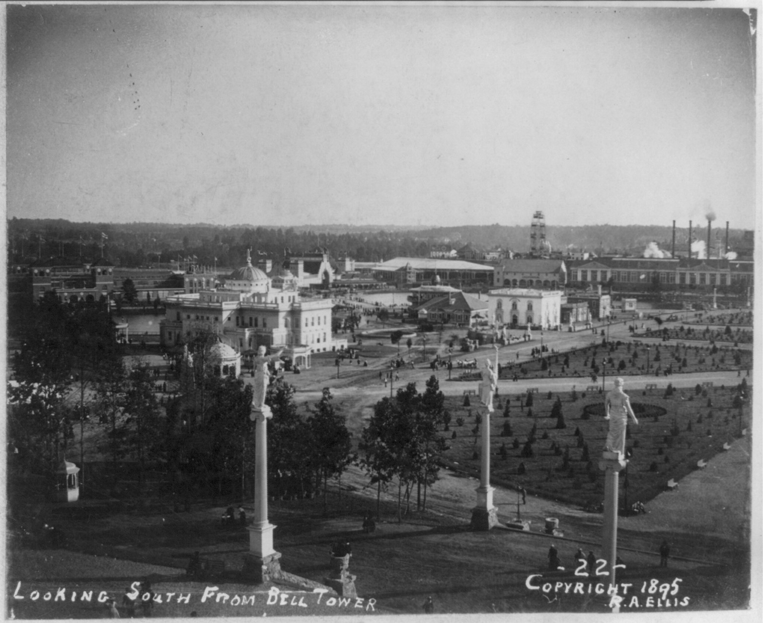 [Atlanta, Ga. - Cotton States Exposition]: Looking south from Bell Tower, c1895. — historic photograph