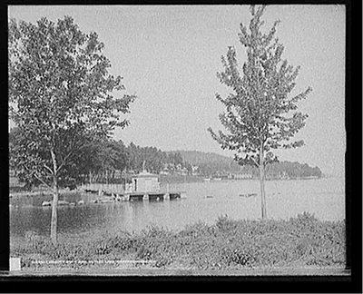 Endicott Rock and outlet, Lake Winnipesaukee, N.H.