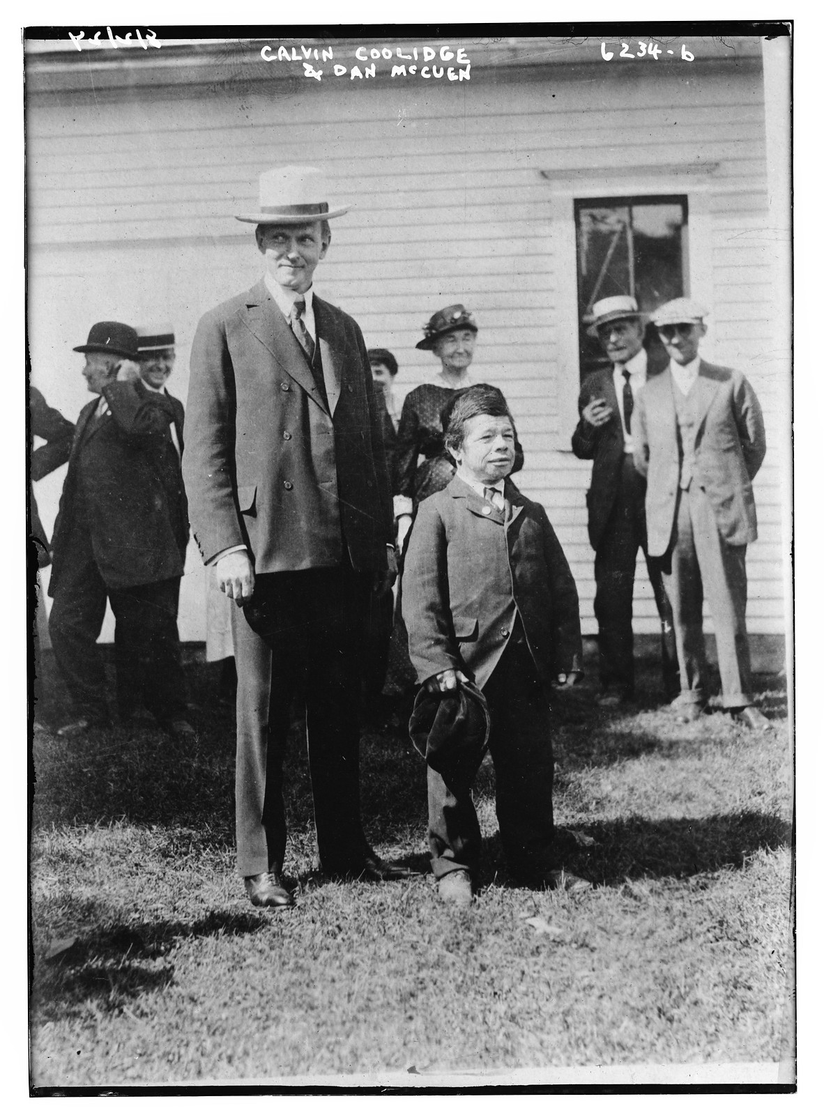 Cal. Coolidge with Dan McCuen (midgit), n/a — historic photograph